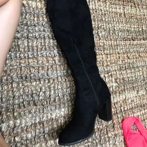 Black over the knee boot